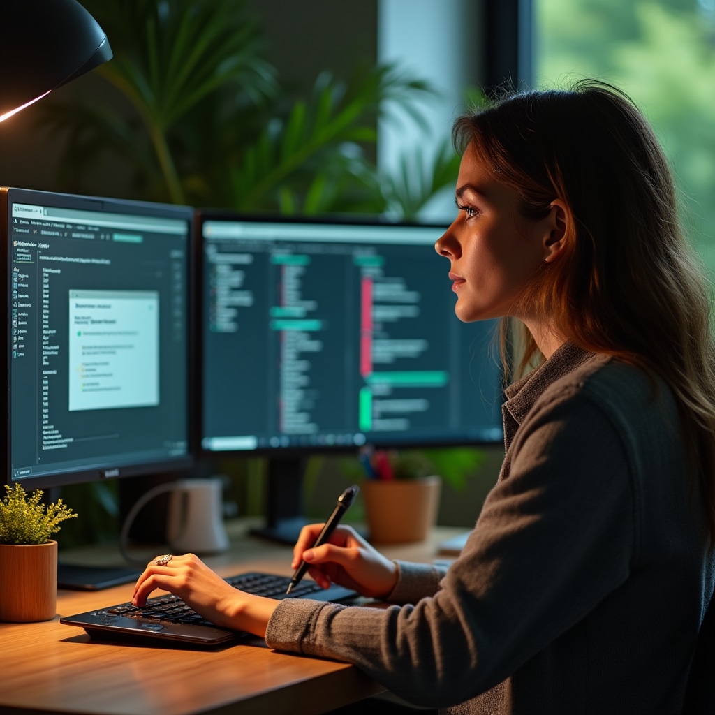 Specialist tehnic configurând software de gestiune financiară