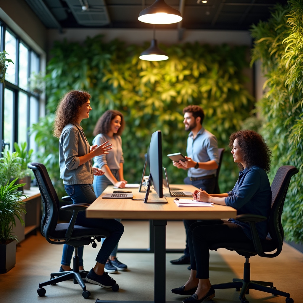 Echipa VSilvergrove colaborând în birou modern